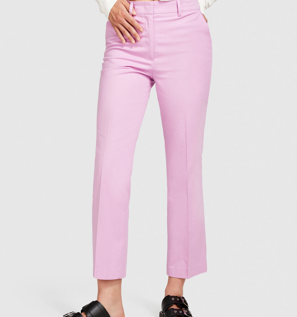 High-waisted trousers - women's high-waisted trousers - Soft Pink | Sisley image number 4